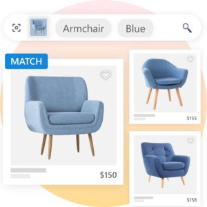 Visual & keywords query combined with similarity search