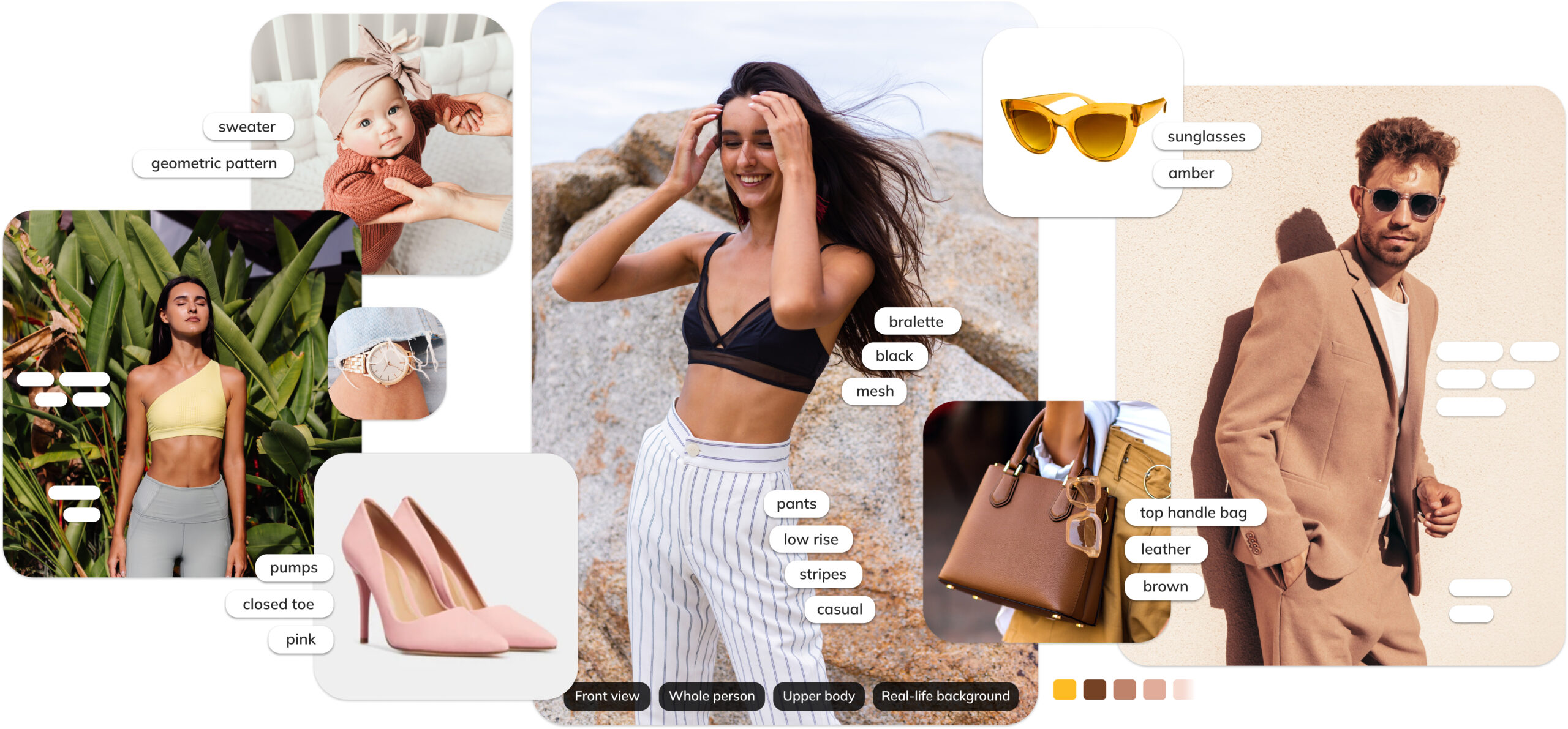 Get fashion keywords, extract colors, and generate product descriptions and titles with Ximilar AI.