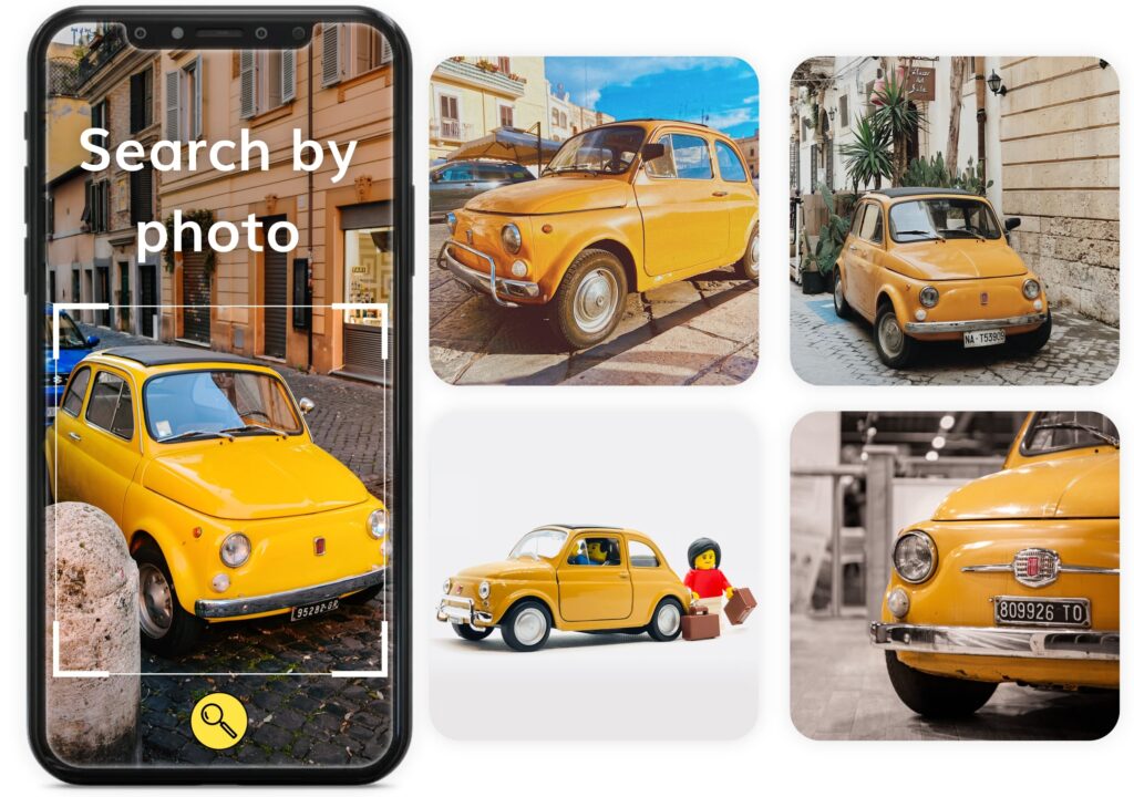 Provide your users with an efficient image finder by Ximilar based on a search by photo in any format.